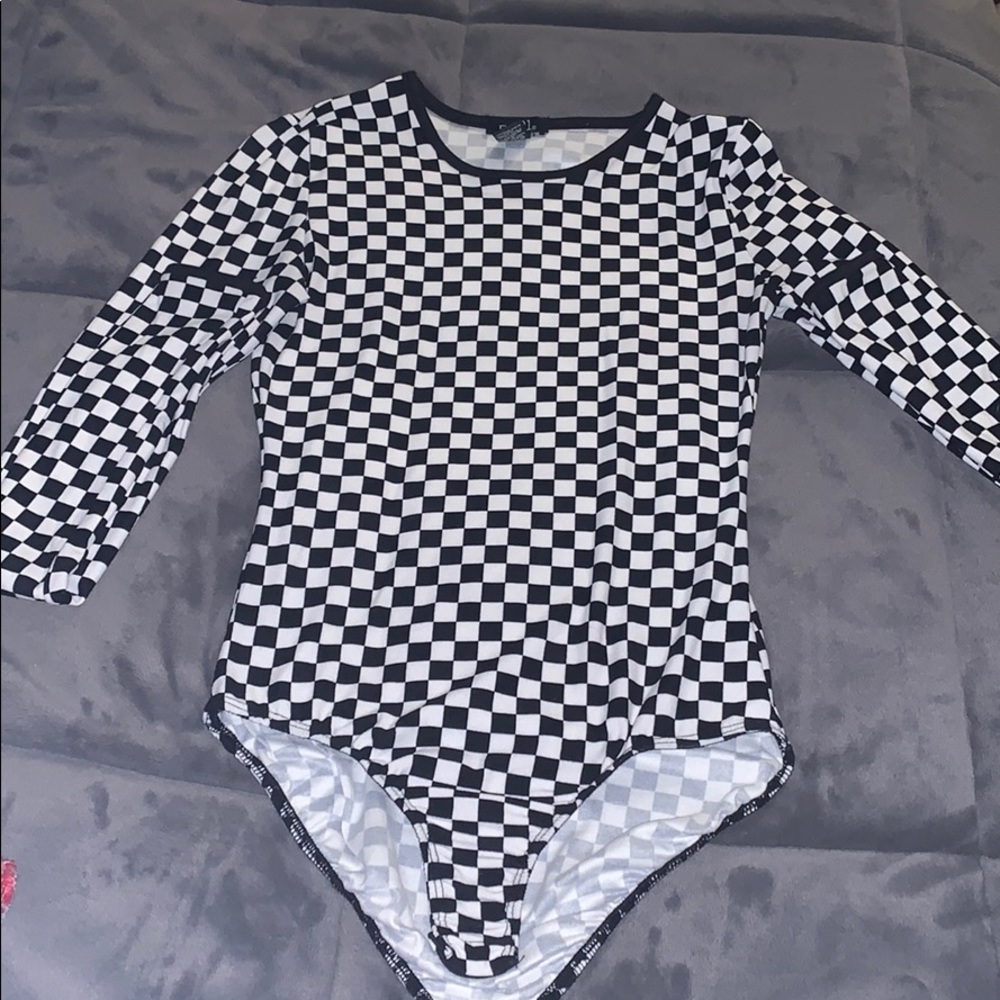 Checkered Body suit